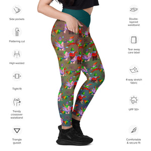 Open image in slideshow, If You Gnome, You Gnome... Crossover Leggings With Pockets
