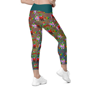 If You Gnome, You Gnome... Crossover Leggings With Pockets