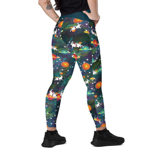 Galactic Bunny Leggings With Pockets